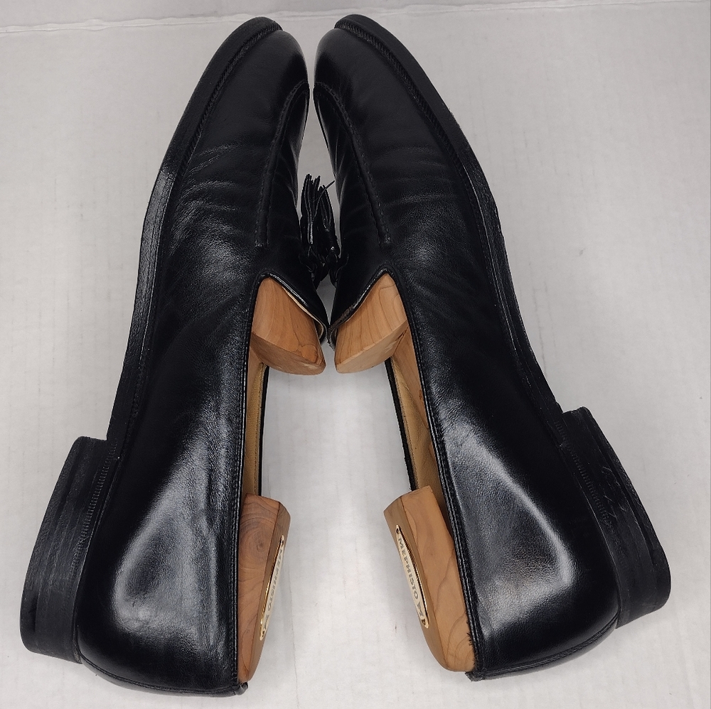 Gucci Men's Black Leather Tassel Slip On Dress Loafers Size 9.5 - Picture 4 of 15